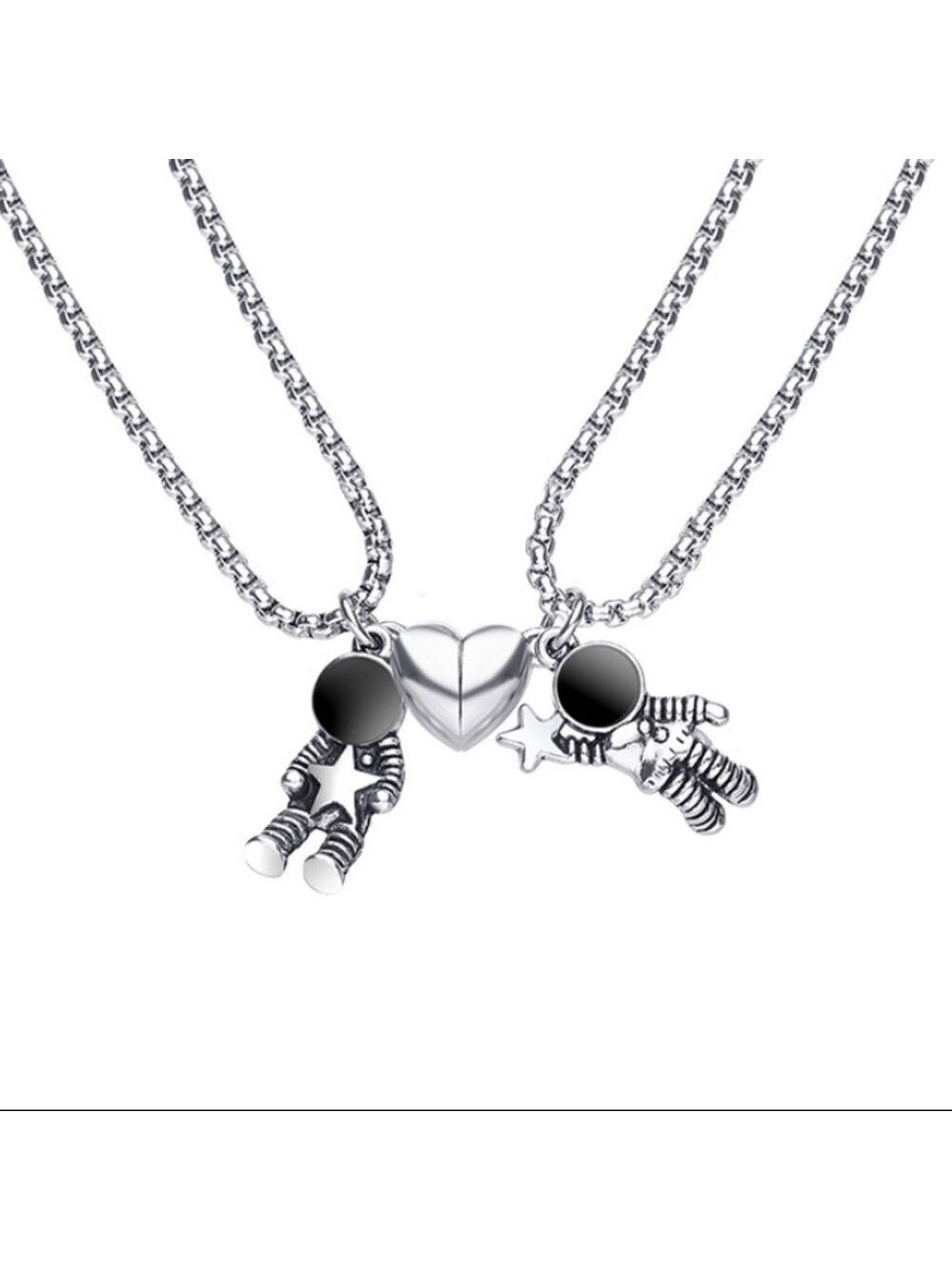 Best Friends or Couples magnetic boutique necklace set 2 pc new